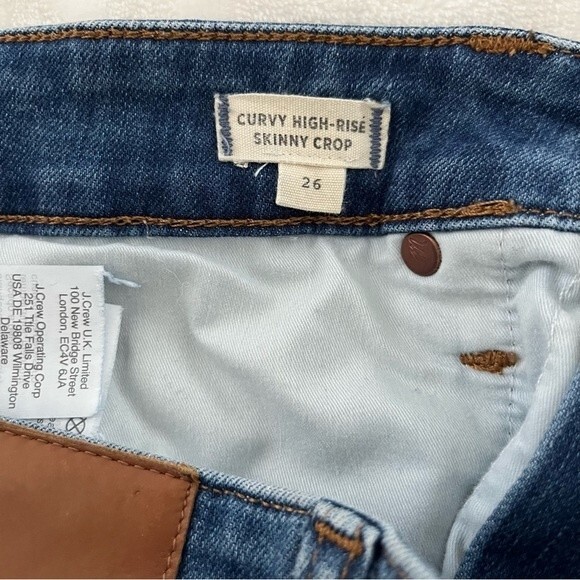 Madewell Curvy High Rise Skinny Crop Jeans in Delmar Distressed Wash, Size 26 - Picture 9 of 11